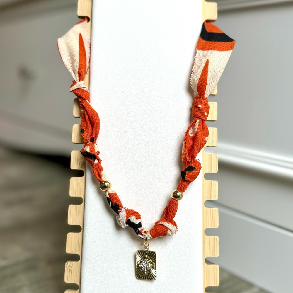 bandana charm necklace